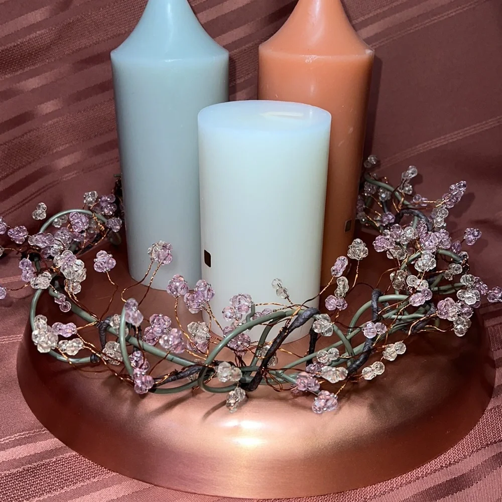 PL BEADED VERSATILE VINTAGE CANDLE RING - Picture 6 of 7
